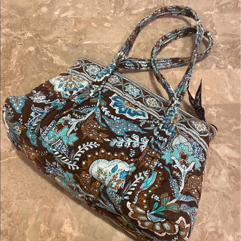 VERA BRADLEY SHOULDER TOTE BAG - Java Blue